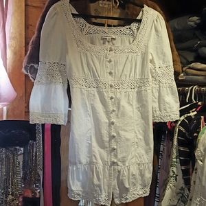 SOLD Calvin Klein Cotton Crochet Dress M